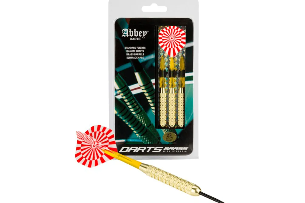 Rodes Abbey Pro Dartpilesæt m/3 stk pile i stål – Gold Sale