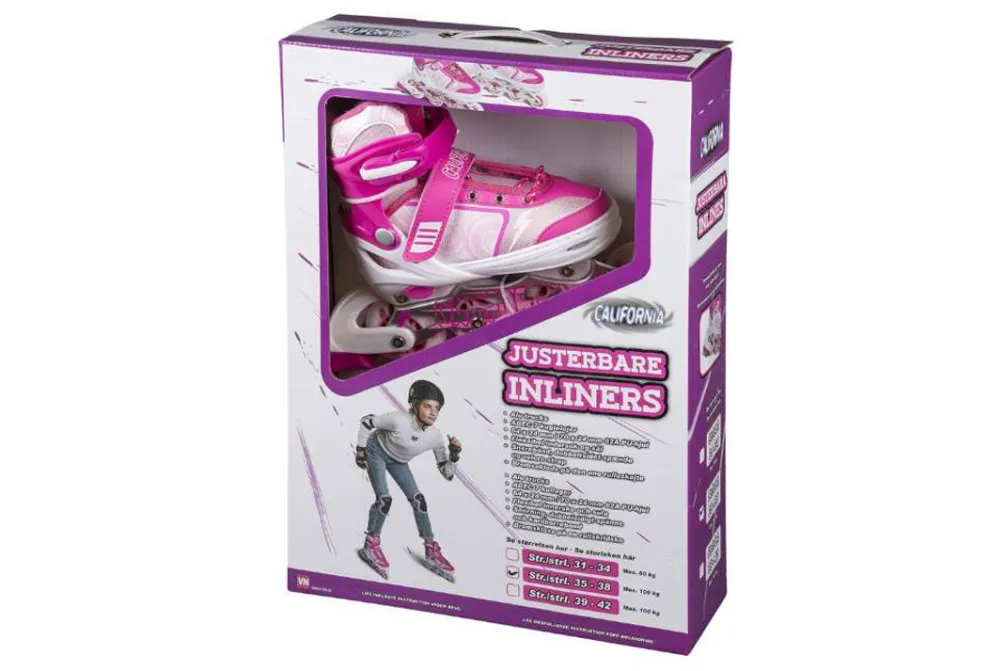 Rodes Alu Inliners rulleskøjter Pink – 35-38 Fashion