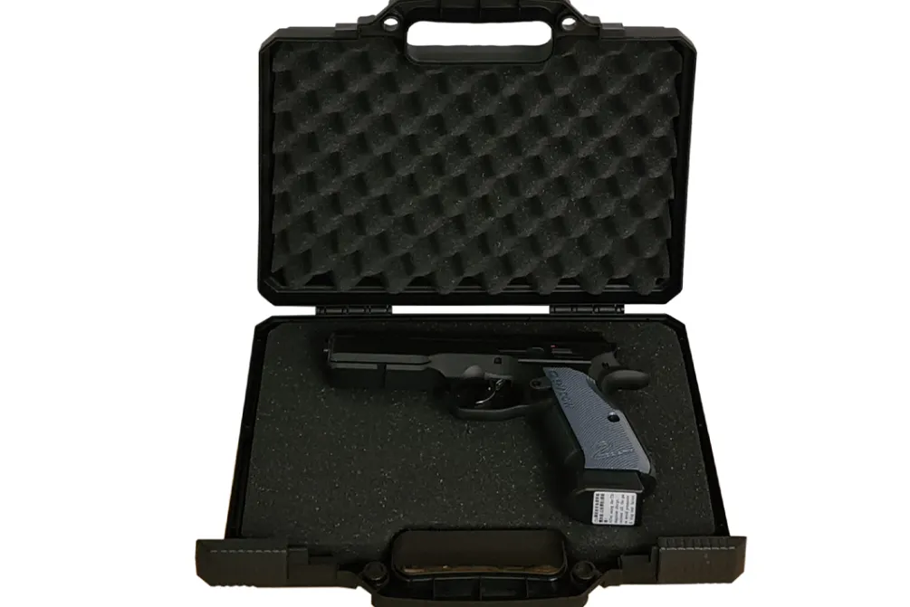Rodes ASG Pistol Kuffert med plukskum – 31×27 cm – Sort Hot