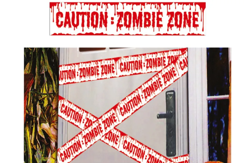 Rodes “Caution” Zombie Banner – 6m x 12cm Fashion