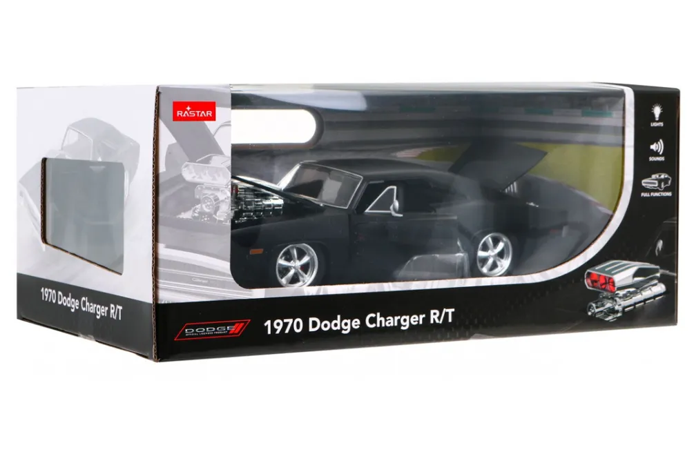 Rodes Dodge Charger Fjernstyret 1:14 R/C bil – Sort Best