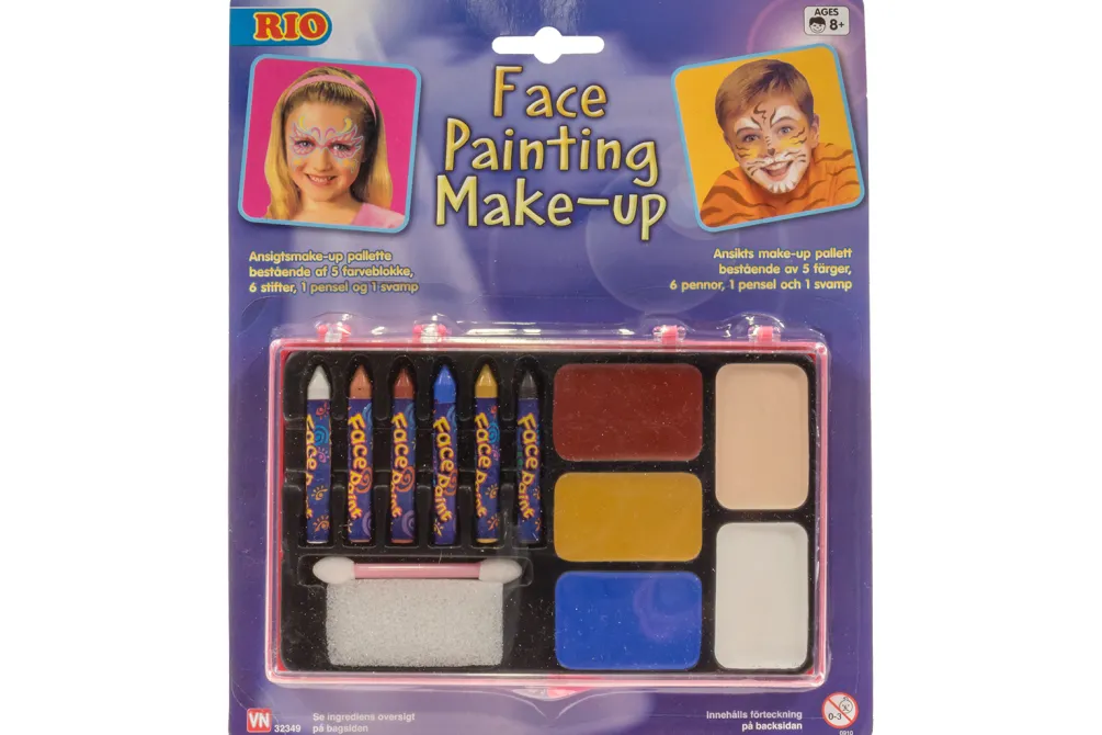 Rodes Face Painting – Sminke Make-up sæt VN leg – 13 dele New