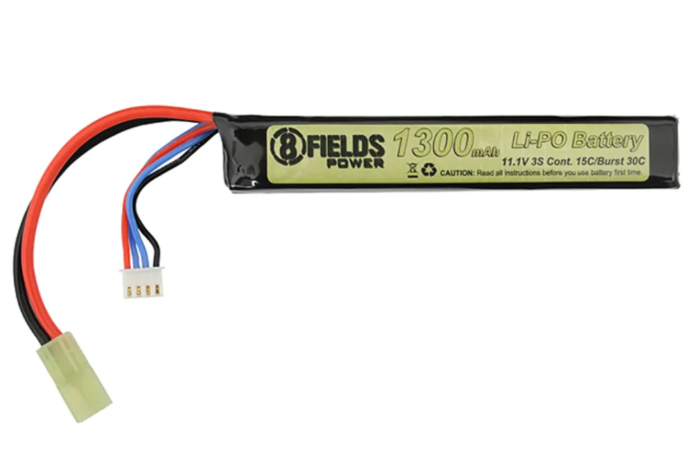 Rodes 8Fields 11.1v – 1300mAh Stock tube Batteri – Tamiya Stock New
