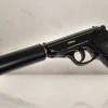Rodes James Bond Pistol inkl lyddæmper – Til knaldkrudt New