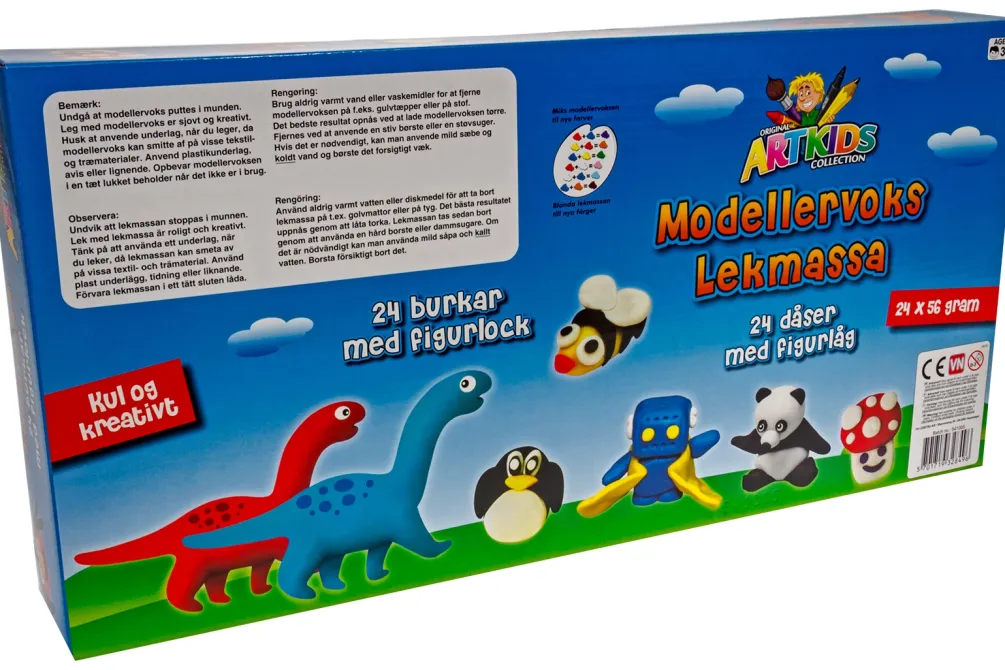 Rodes Kæmpe Artkids Modellervoks Sæt – 24 bøtter Sale