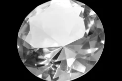 Rodes Kæmpe glas diamant i Klar – 80mm Clearance