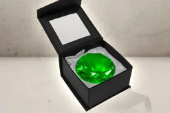 Rodes Kæmpe Juvel / diamant i Grøn – 80mm Discount
