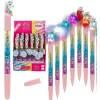 Rodes Kuglepen Unicorn med Glitter og lys New