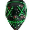 Rodes Lysende LED Halloween Maske – Grøn Sale