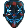 Rodes Lysende LED Halloween Maske – Blå Hot
