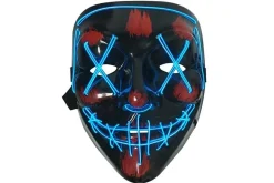 Rodes Lysende LED Halloween Maske – Blå Hot