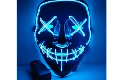 Rodes Lysende LED Halloween Maske – Blå Hot