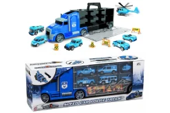 Rodes Mega Police truck / Autotransporter – Med 6 metalbiler mm – 42 cm Sale