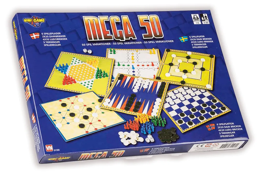 Rodes Mega Spil pakke – 50 klassiske spil Fashion