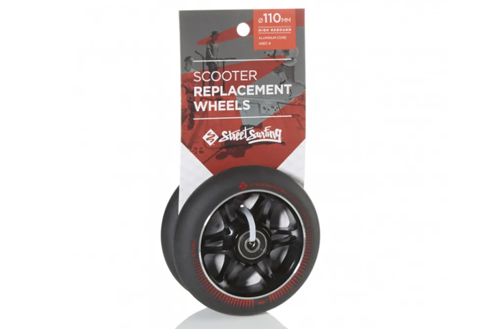 Rodes 110 mm. Aluminiums Hjul Black Red Line 2-pack Hot