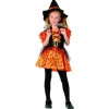 Rodes Orange Heksedragt m. hat – 140 / 160 cm Hot