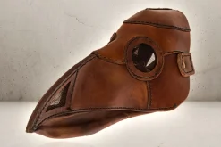 Rodes Plague Doctor Mask Leather – Brown Fashion