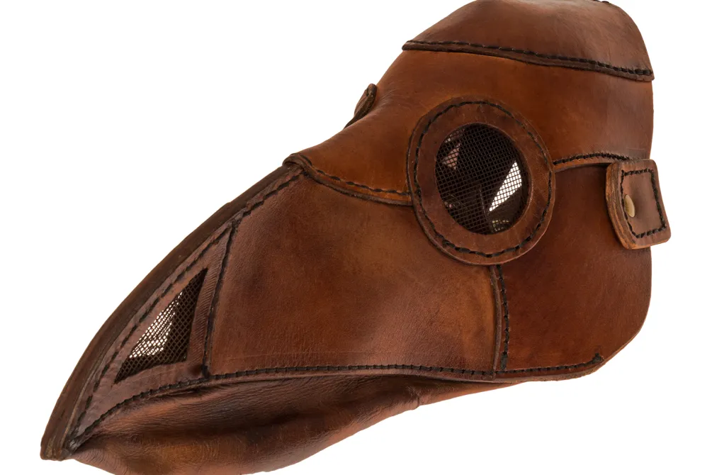 Rodes Plague Doctor Mask Leather – Brown Fashion
