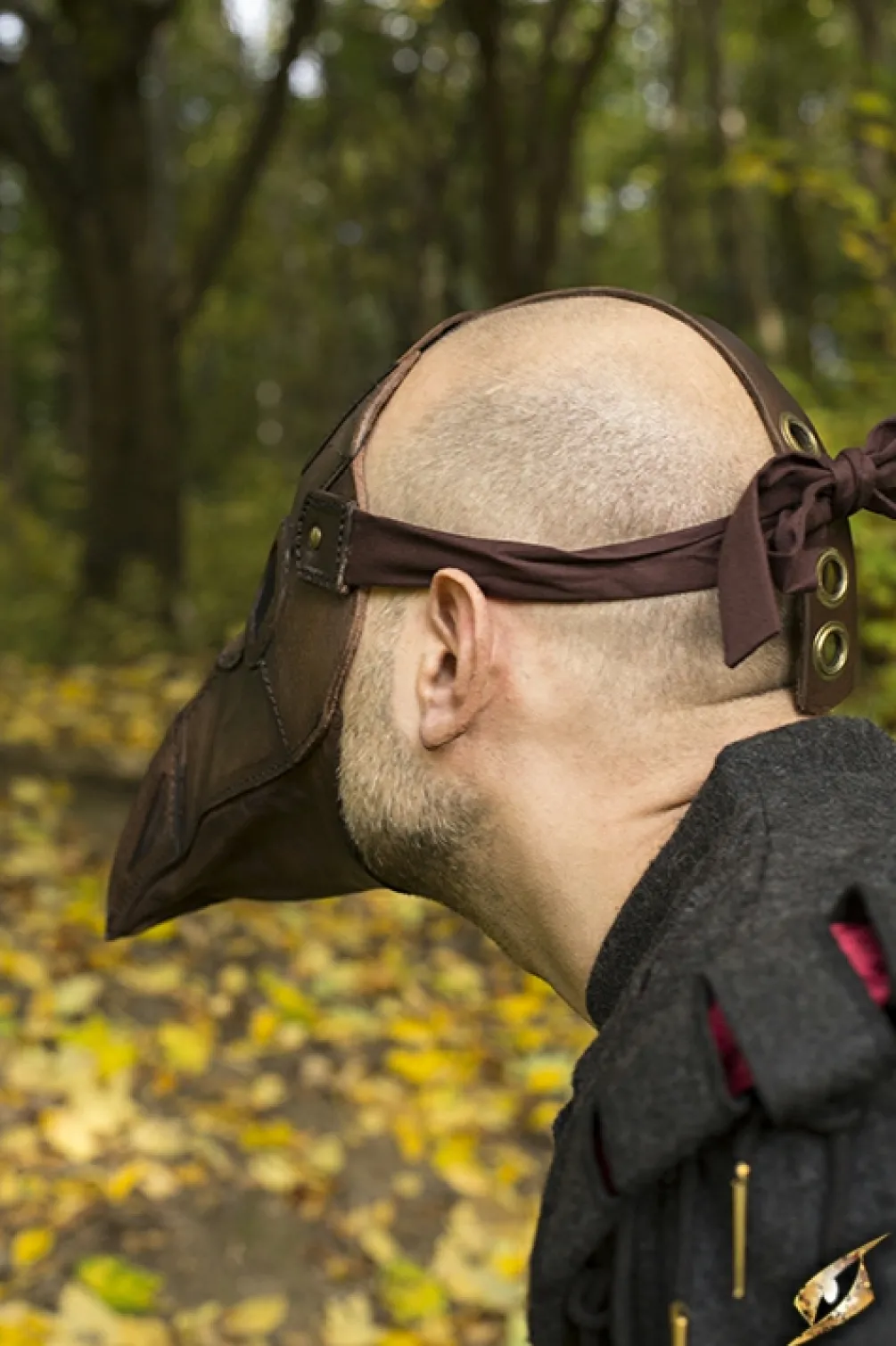 Rodes Plague Doctor Mask Leather – Brown Fashion