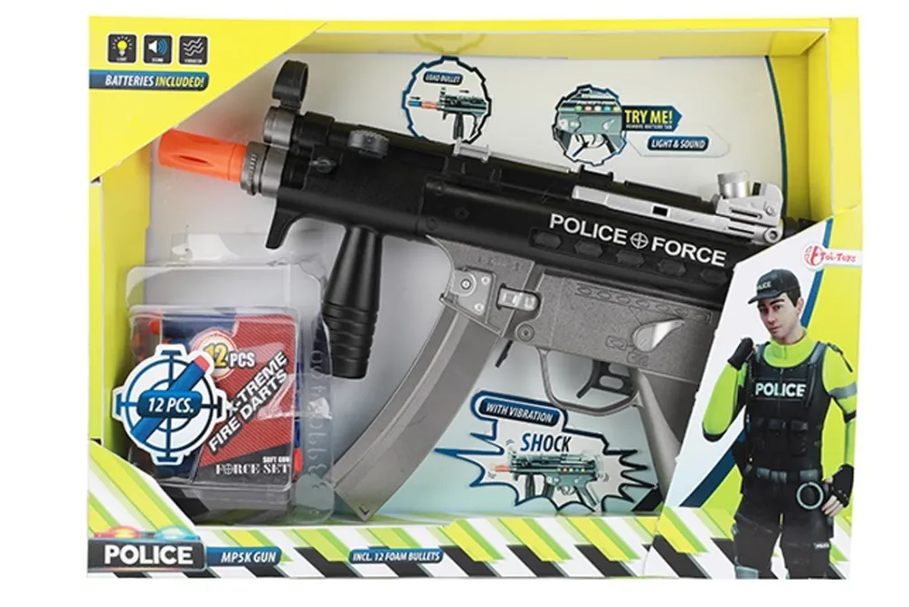 Rodes Politi MP5KA med lyd og lys +Nerf pile Online