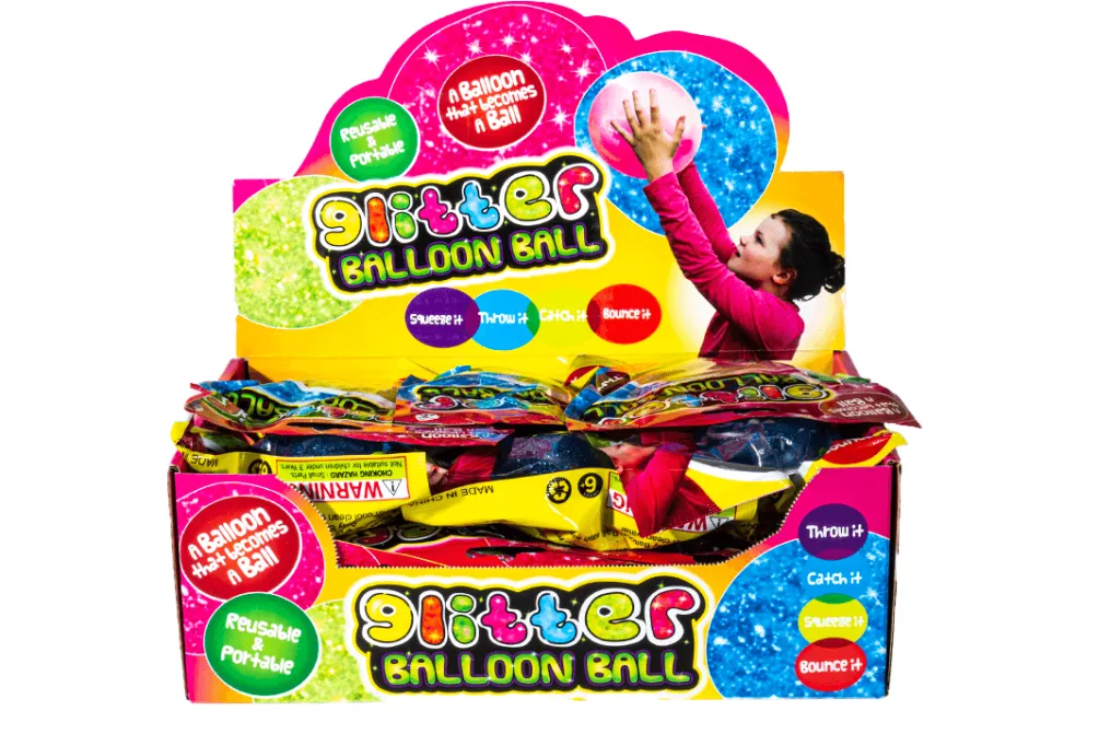 Rodes Pust op Ballon bold med glitter – 50 cm Clearance