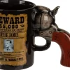 Rodes Revolver Krus med Wanted Poster Clearance