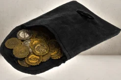 Rodes Rollespils Pung med 20x Coins Sort Clearance