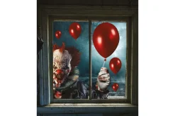 Rodes “Scary Clown Balloon” Vindues Dekoration New
