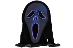 Rodes Scream Maske med LED og Hætte Sale