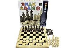 Rodes Skak & Dam i træ – Komplet Clearance
