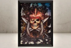 Rodes Skeletons Pirate 3D Hologram Billede Fashion