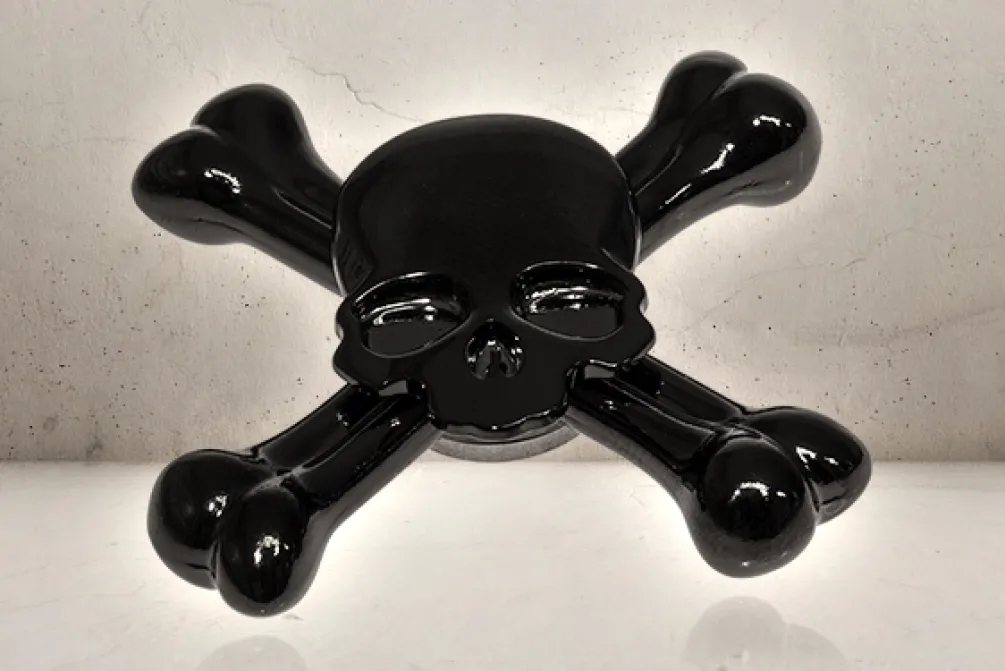 Rodes Skull Fidget Spinner – Gloss Black New