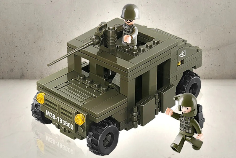 Rodes Sluban Army Hummer bil – 175 klodser Clearance
