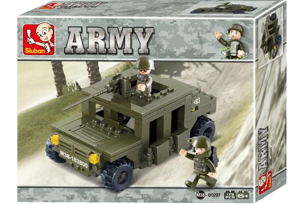 Rodes Sluban Army Hummer bil – 175 klodser Clearance