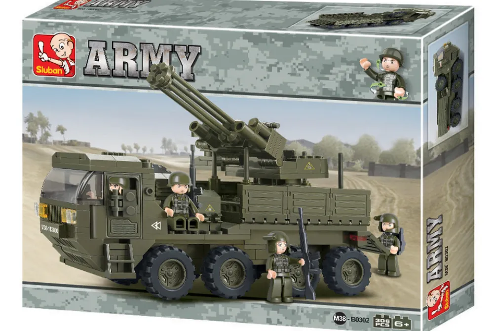 Rodes Sluban Heavy Anti Aircraft Truck – Inkl. 4 figurer – 306 klodser Outlet