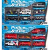 Rodes Speed Car Sæt m. 7 metal Biler – Redning/Politi Fashion