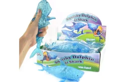 Rodes Squeeze Shark eller Delfin med vandperler og Lys – 20 cm New