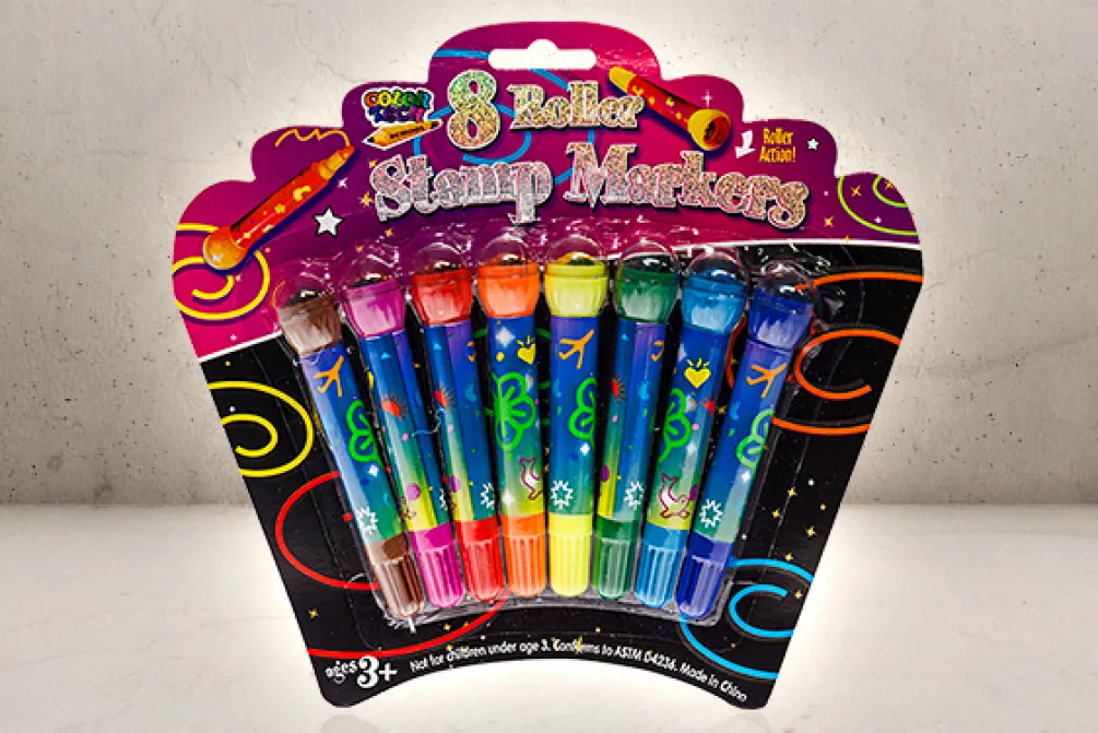 Rodes Stempel tuscher / Roller Stamp Markers – 8 stk. Hot