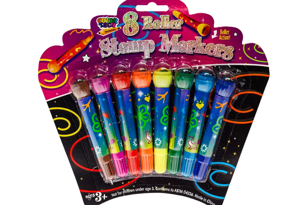 Rodes Stempel tuscher / Roller Stamp Markers – 8 stk. Hot