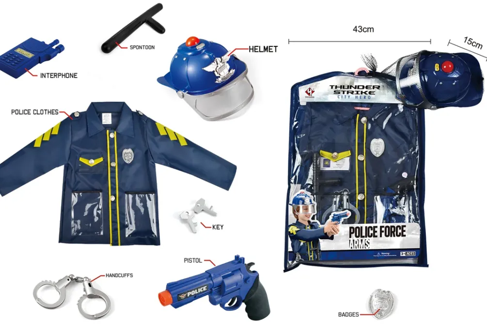 Rodes SWAT Junior Police Force Sæt med hjelm mm Discount