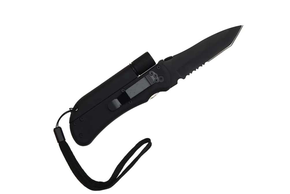 Rodes Taktisk overlevelses kniv med lygte og ildstarter Clearance