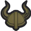 Rodes Viking Helmet Green 3D #34 Patch New