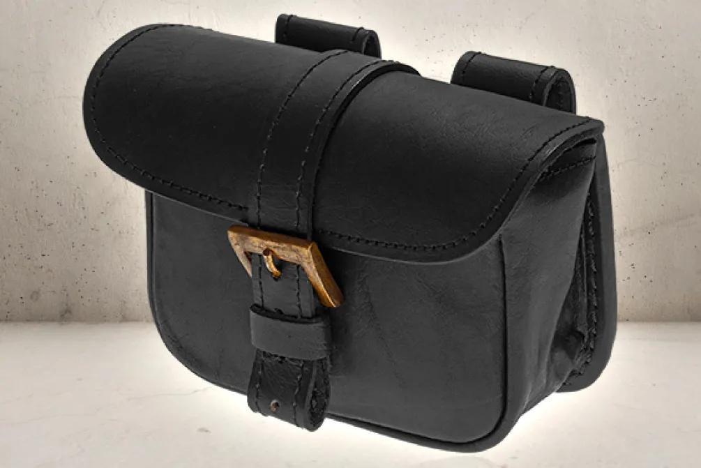 Rodes Warrior Bag – Læder Rollespilstaske bælte – Sort Outlet