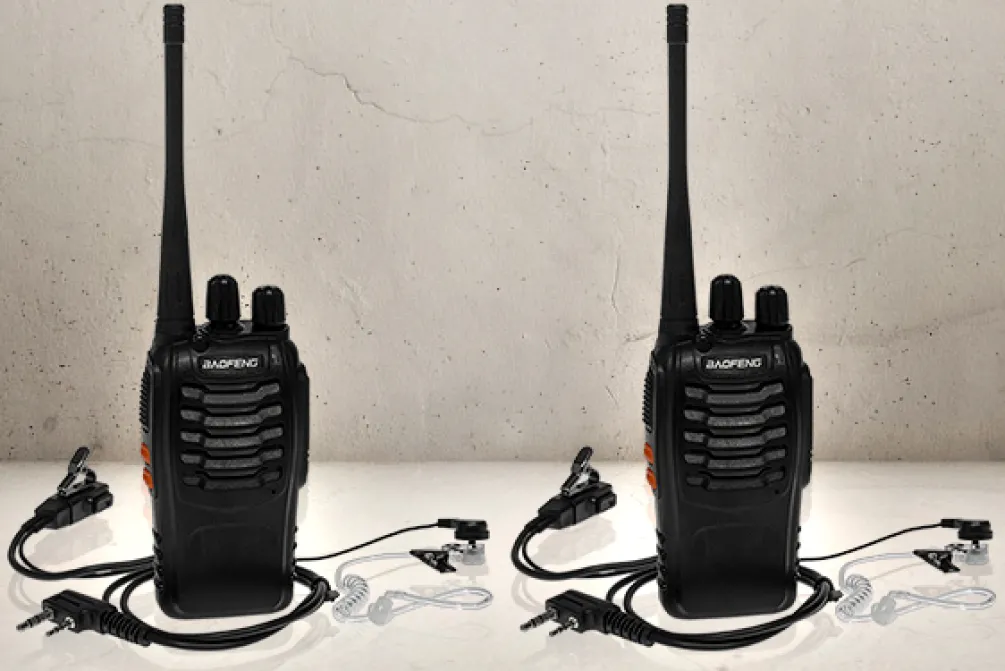 Rodes 2 x Baofeng BF-888S Radioer – Bundle m. headsets Discount