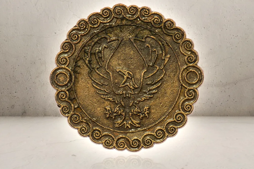 Rodes 10 x Bronze Eagle metal Coins / Mønter – Rollespil Hot